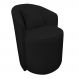Poltrona Redonda Serena Suede Preto Base Fixa C05 - D'Rossi