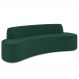 Sofá 3 Lugares Sala de Estar Cancún D02 Veludo Verde Musgo 180 cm C-303 - Lyam Decor