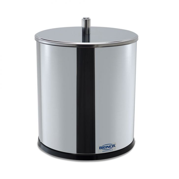 Lixeira com Tamp Decor Line Prateada 18x23 cm