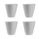 Conjunto com 4 Bancos | Banquetas Fluor Branco