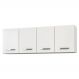 Armário Aéreo Panamá 04 Portas 160cm Branco/Castanho - Lumil Móveis