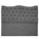 Cabeceira Solteiro 90cm Dunas Veludo Cinza - Montanaris Decor