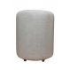 Puff Redondo Não é Segredo Linho Cru Mesclado Rodinha 40x45 NSPR11L-R