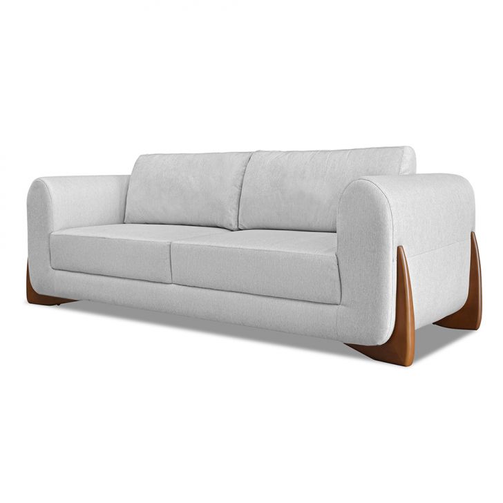 Image of Sofá 3 Lugares Yves Linho Rústico Grigio 180 Cm PLA-SP989UP86TRPMOB