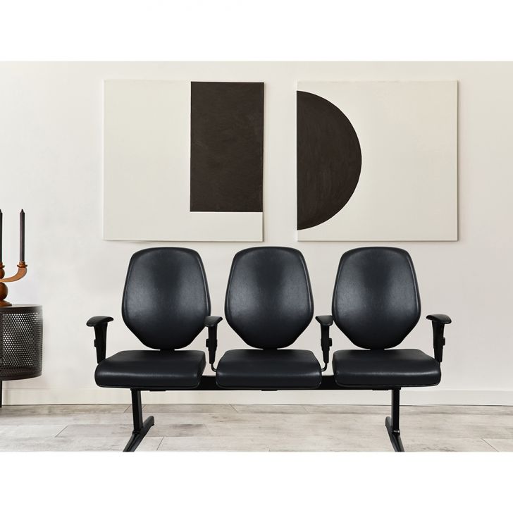 Cadeira Longarina Amor Preta