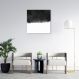 Quadro Abstrato Black Square 43x43 Sem Moldura
