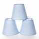 Jogo Cúpulas Para Lustre Azul Quarto Bebê Infantil (3 Unid.)