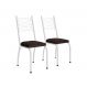 Conjunto com 2 Cadeiras Ludi Cacau e Branco
