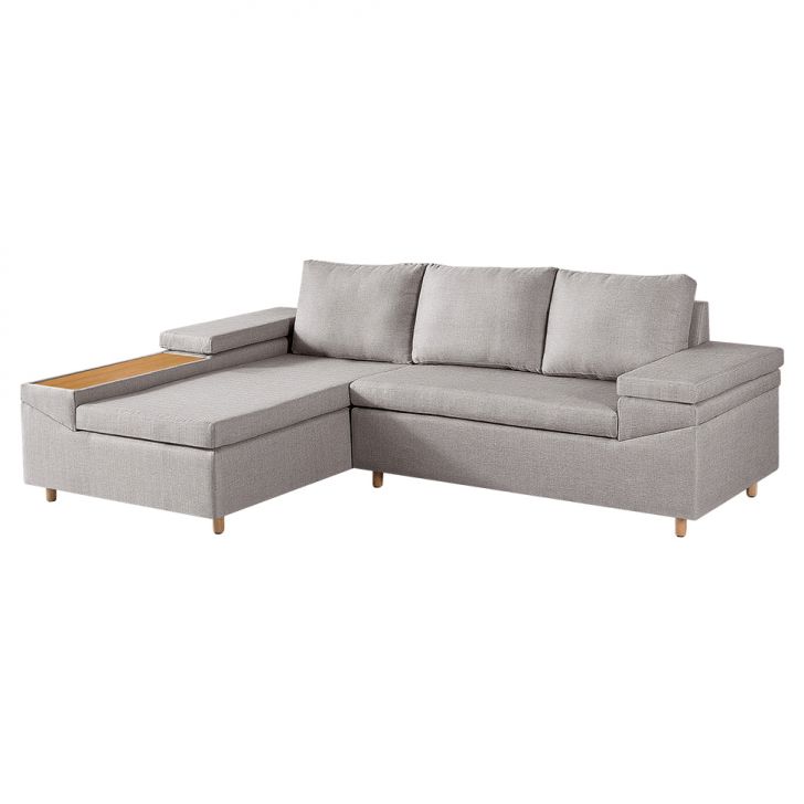 Image of Sofá 4 Lugares Clássico Com Chaise Esquerdo Linho Palha PLA-ES745UP86QTXMOB