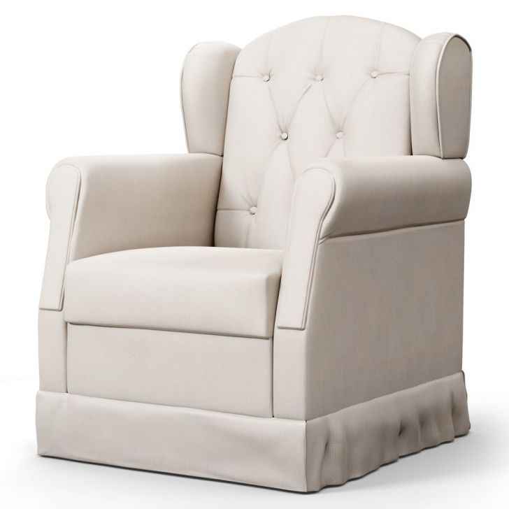 Poltrona de Amamentação Balanço Letícia Suede Bege - Phoenix