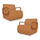 Kit 2 Poltronas Decorativa Sala de Estar Odessa Braços em Madeira Bouclê Terracota G33 - Gran Belo