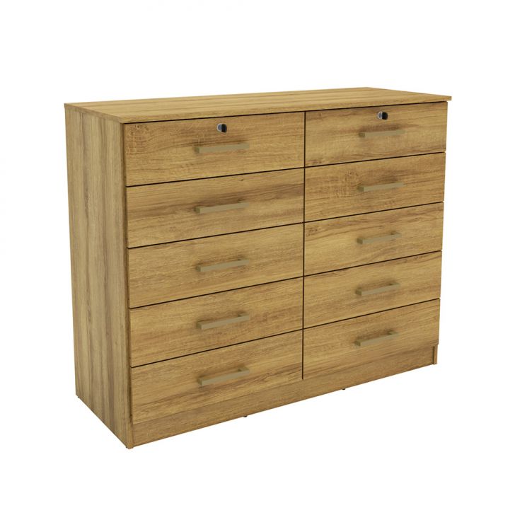 Cômoda Londres 10 Gavetas Mel