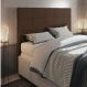 Cabeceira Casal King Cama Box 195cm para Quarto Stambul Suede Marrom M11 - D'Rossi