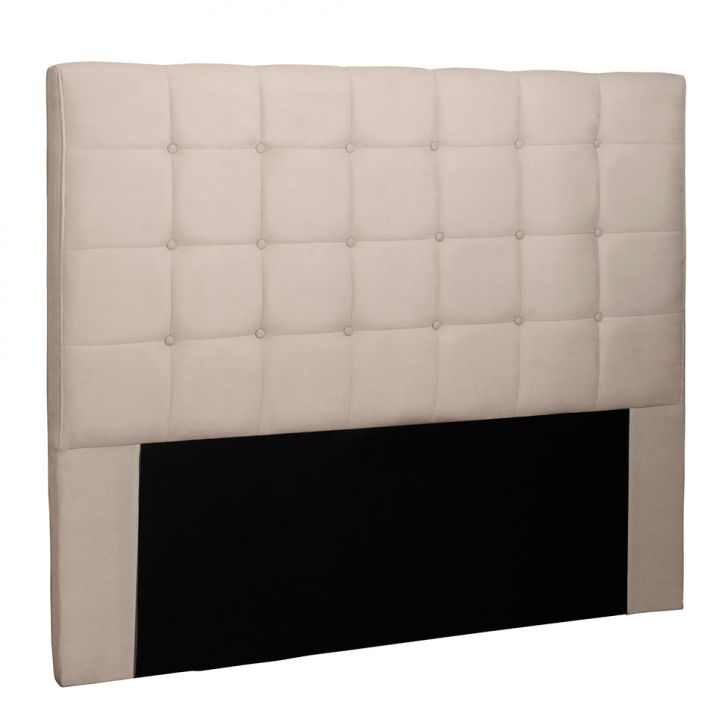 Cabeceira Casal Verona Suede Bege