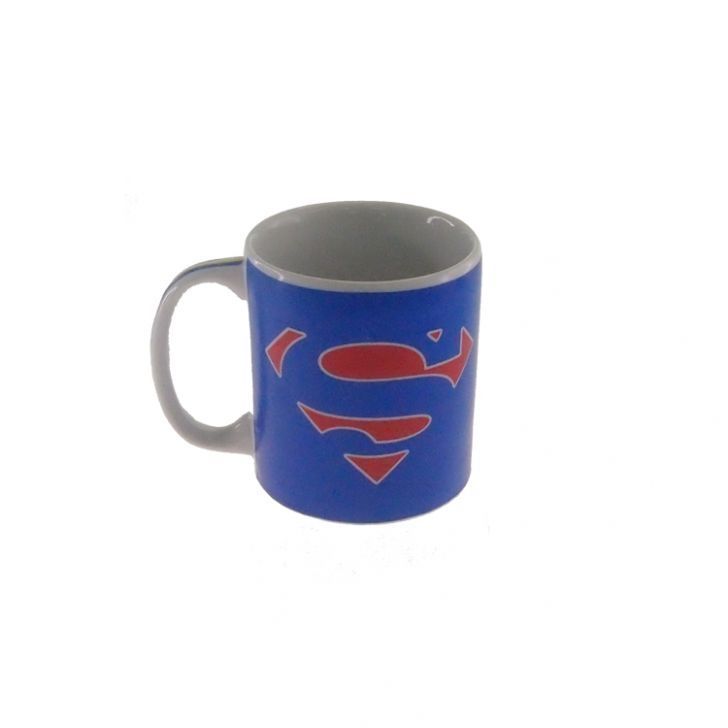 Caneca Decorativa Porcelana Herói Super Homem Cor Azul 8x8x8