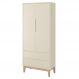 Guarda Roupa Infantil Classic 2 Portas Areia Fosco com Pés Madeira Natural - Reller Móveis