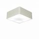 Plafon Quadrado Md-3050 Cúpula em Tecido 12/40x40cm Rústico Cinza - Bivolt