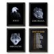 Kit 4 Quadros Motivacionais Para Empresa 45x34cm - com vidro