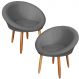 2 Poltronas moderna confortável para Sala de espera Corino Recepção MOBLAN decor