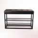 Sapateira Banco | Banqueta Sion Duo - Estofado Preto (80cm) Cor:Preto