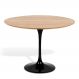 Mesa Saarinen Tulip Redonda Freijó 124cm Base Preta