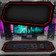 Tapete Mousepad Protetor De Mesa Gamer Borda Vermelho - 70x35cm