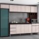 Cozinha Completa Compacta 280cm Madrid Castanho - Montanaris Decor