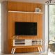Conjunto Domo New Premium Painel c/ Rack e rodízios Cinamomo/Off-White