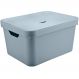 Caixa Organizadora 32L Organizador De Brinquedos Tampa Cube Azul Glacial