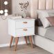 Mesa Cabeceira 2 Gavetas Empoli Branco