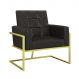 Poltrona com Base de Ferro Dourado para Clínica Corino Resistente MOBLAN decor