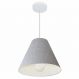Pendente Cone Md-4028 Cúpula em Tecido 25-30x12cm Rústico Cinza - Bivolt
