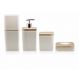 Conjunto Para Banheiro De 4 Peças Cromado Branco E Dourado