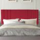 Painel Estofada Grécia 90CM Solteiro Suede Vermelho - D A DECOR