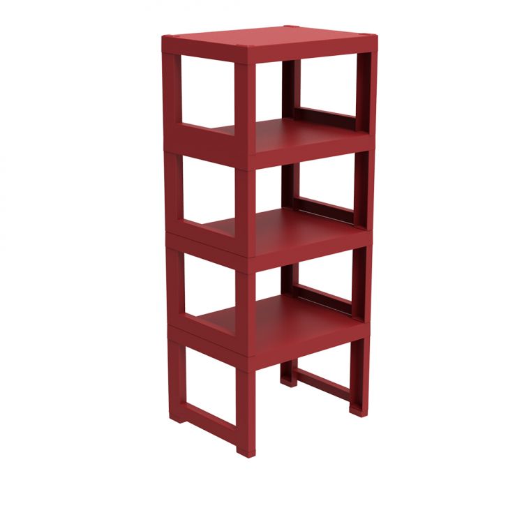 Estante Demi Quadra com 4 Prateleiras Merlot