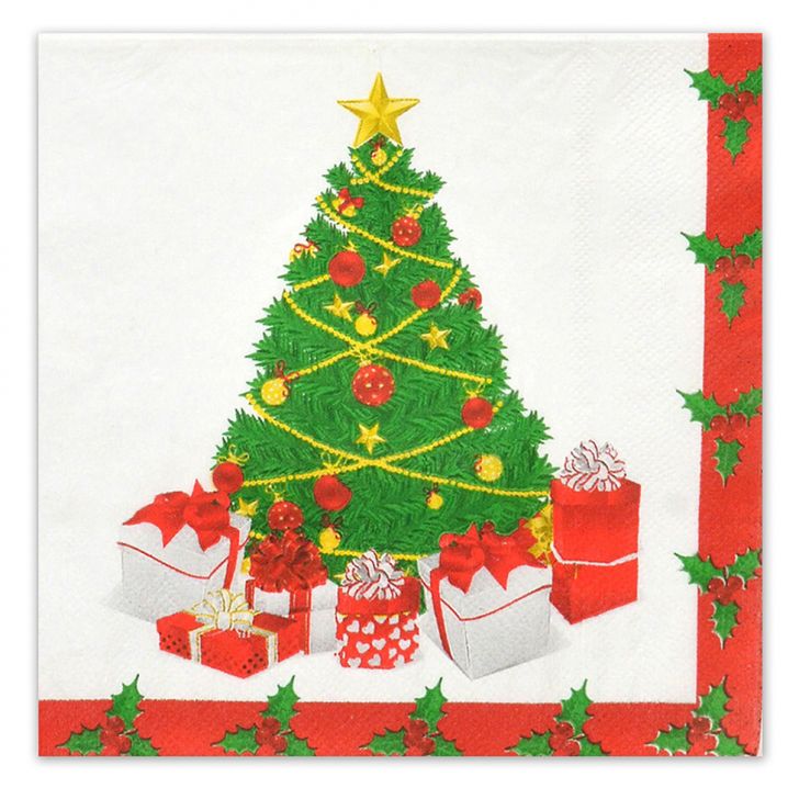 Guardanapo de Papel 20 Folhas Árvore de Natal Colorido