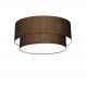 Plafon Duplo Cilíndrico Md-3063 Cúpula em Tecido 55x50cm - Café Bivolt
