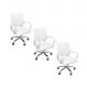 Kit 3 Cadeiras de Escritório Begonia Mesh Ergonômico Branco