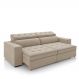 Sofá Decorativo Hugo 2 Lugares 208cm Reclinável e Retrátil Veludo Bege G45 - Gran Belo