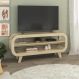 Rack para TV até 60 Polegadas 133,5cm com Pés Retrô Multimóveis CR45328 Naturale