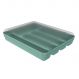 Separador Porta Talheres com Tampa Organizador de Gaveta Multiuso Logic Verde Menta