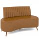 Sofá Chaise Living 2 Lugares 160cm para Sala Cayman K01 Sintético Caramelo - Lyam Decor
