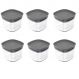 Conjunto 6 Potes Vedação Hermético 450ml Vedação Em Silicone Chumbo