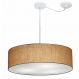 Pendente Cilíndrico Com Desvio Md-4265 Cúpula em Tecido 60x15cm Palha - Bivolt