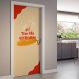 Adesivo de Porta Tem Pão Quentinho-93X210Cm