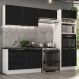 Cozinha Completa Madesa Lux 270001 com Armário e Balcão - Branco/Preto