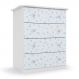 Cômoda Para Bebê Azul Espaçosa Com 04 Gavetas Para Quarto Infantil Luxo Ic4