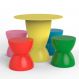 Conjunto de Mesa com 4 Bancos | Banquetas Kids Amarelo