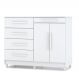Cômoda para Quarto com Sapateira 2 Portas 4 Gavetas Lírio V02 Branco - Mpozenato