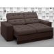 Sofá Jobim 1,70m Assento Retrátil e Reclinável Velosuede Chocolate - NETSOFAS